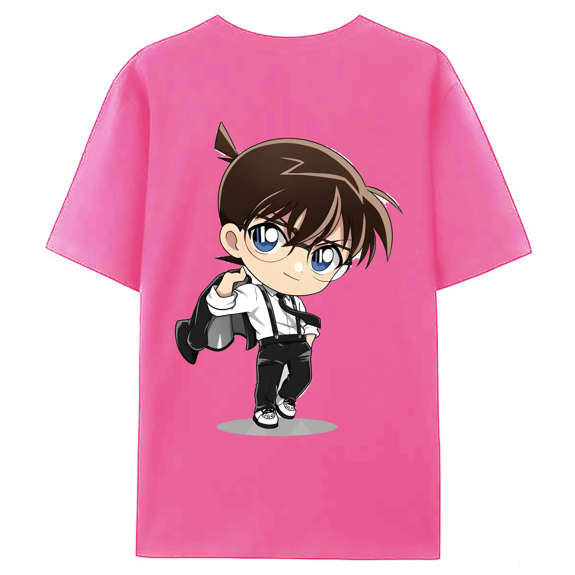（画像用） 名探偵コナン 江戸川 コナン Detective Conan Conan Edogawa レディース半袖Tシャツ(バックプリント)